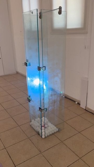 Glass column, low view